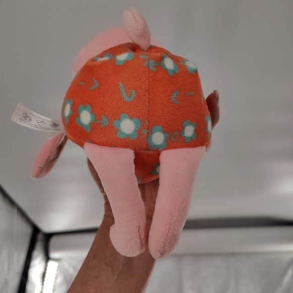 Bunnies By The Bay 14" Pink Rabbit Plush Doll Orange Dress Baby Cuddle Toy - Picture 9 of 10